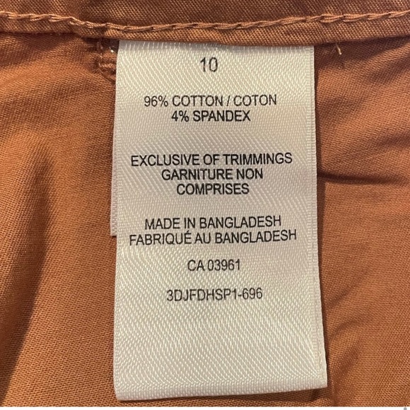 Denver Hayes NWT paper bag waist high rise camel brown tan color bohemian size10 - Picture 7 of 9